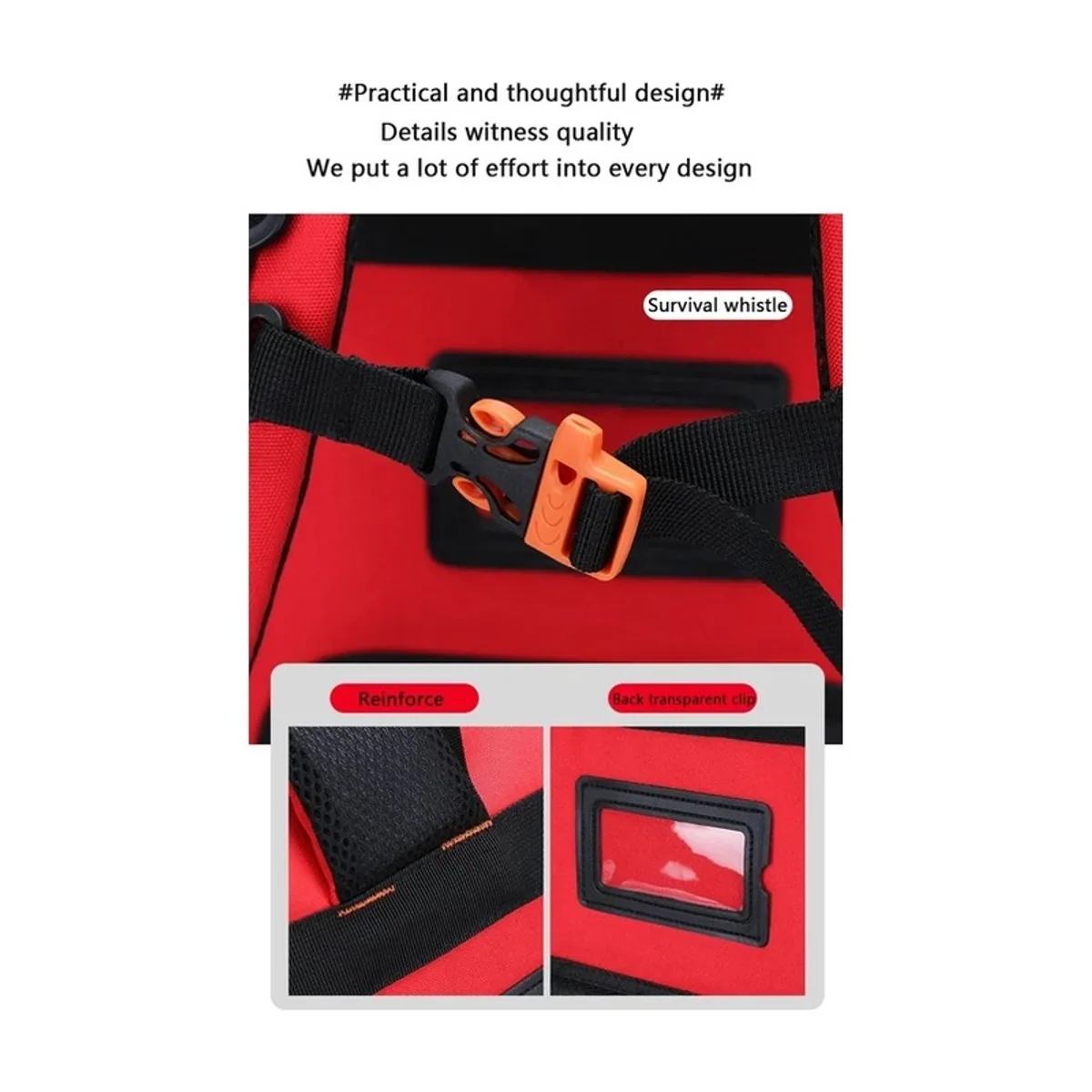 Red/Black/Orange/Navy Blue/Military Green medical emergency backpacks detail view 1 - SKU 09920