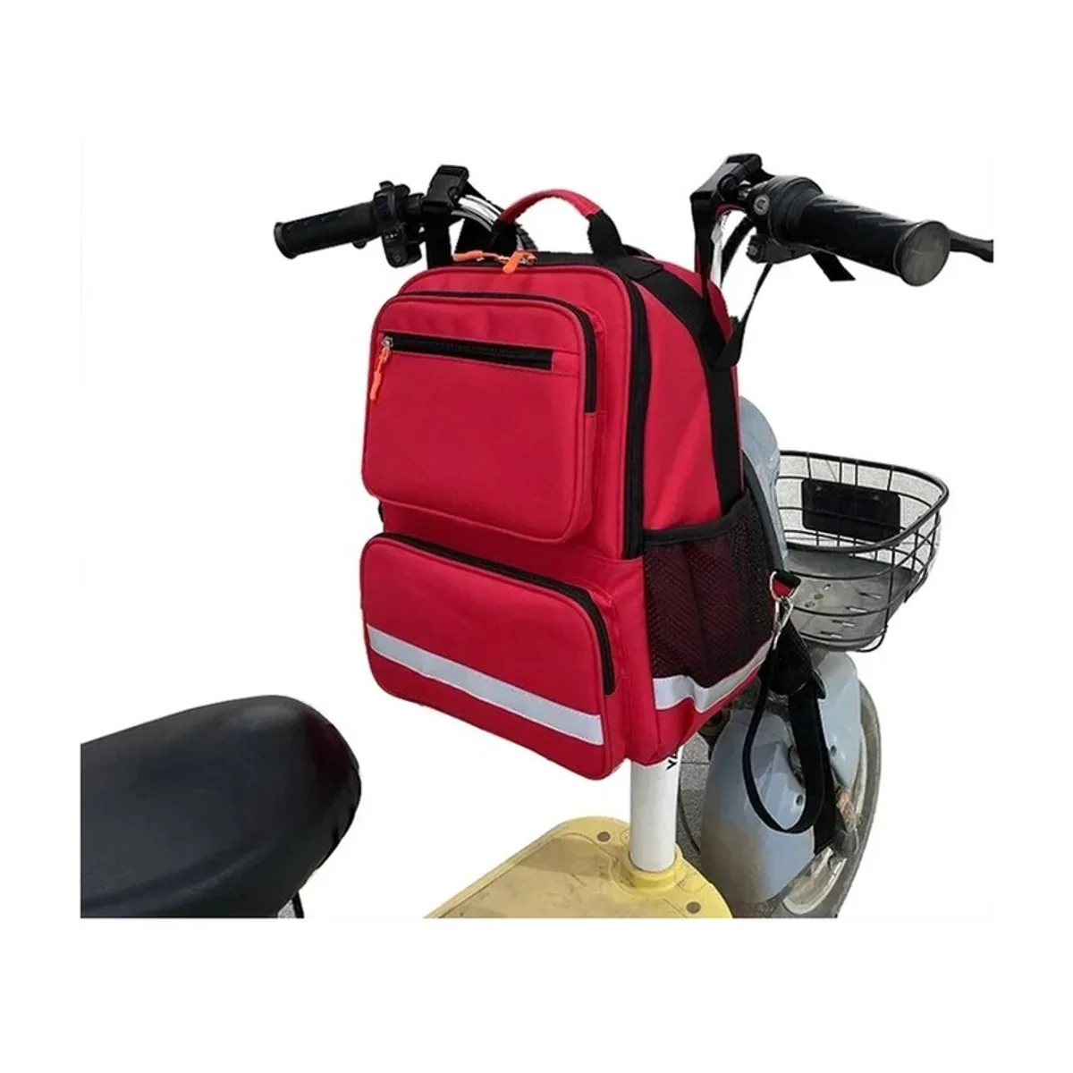 Red/Black/Orange/Navy Blue/Military Green medical emergency backpacks detail view 7 - SKU 09920