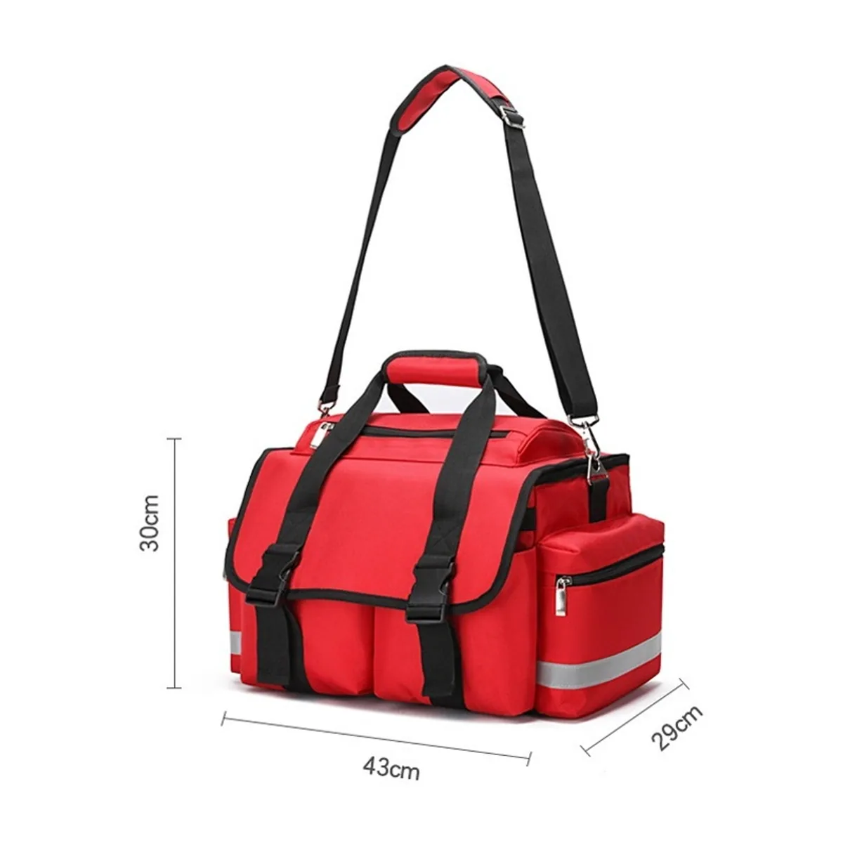 Red/Black/Orange medical emergency backpacks detail view 2 - SKU 09922