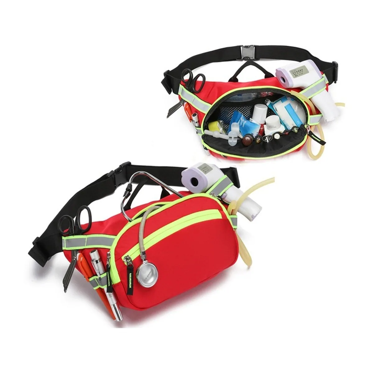 Red emergency waist bags detail view 2 - SKU 09923