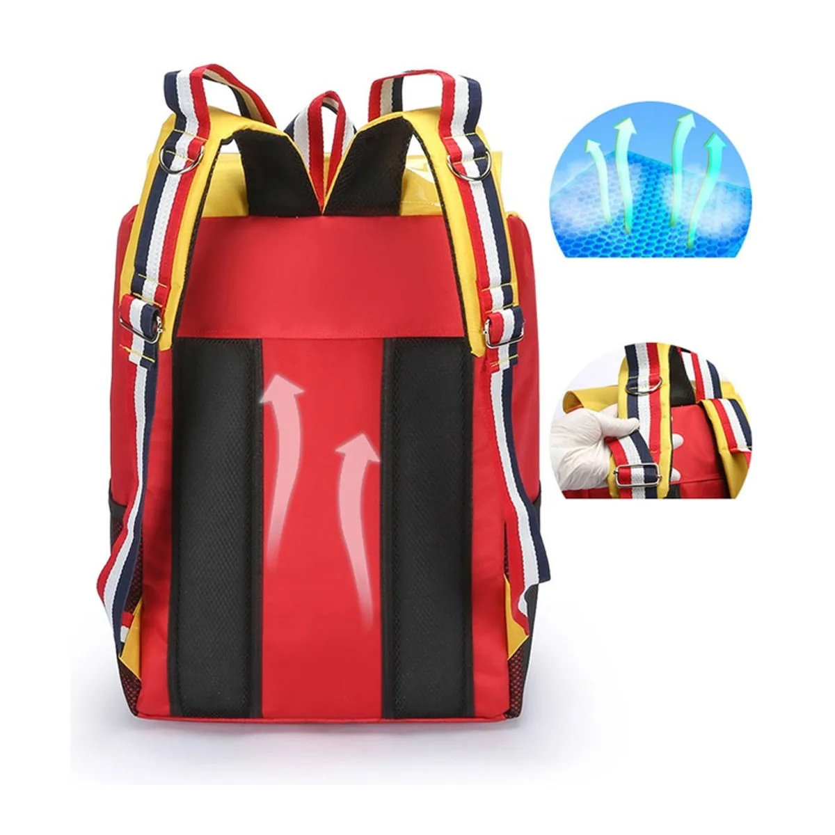 Red medical emergency backpacks detail view 2 - SKU 09924