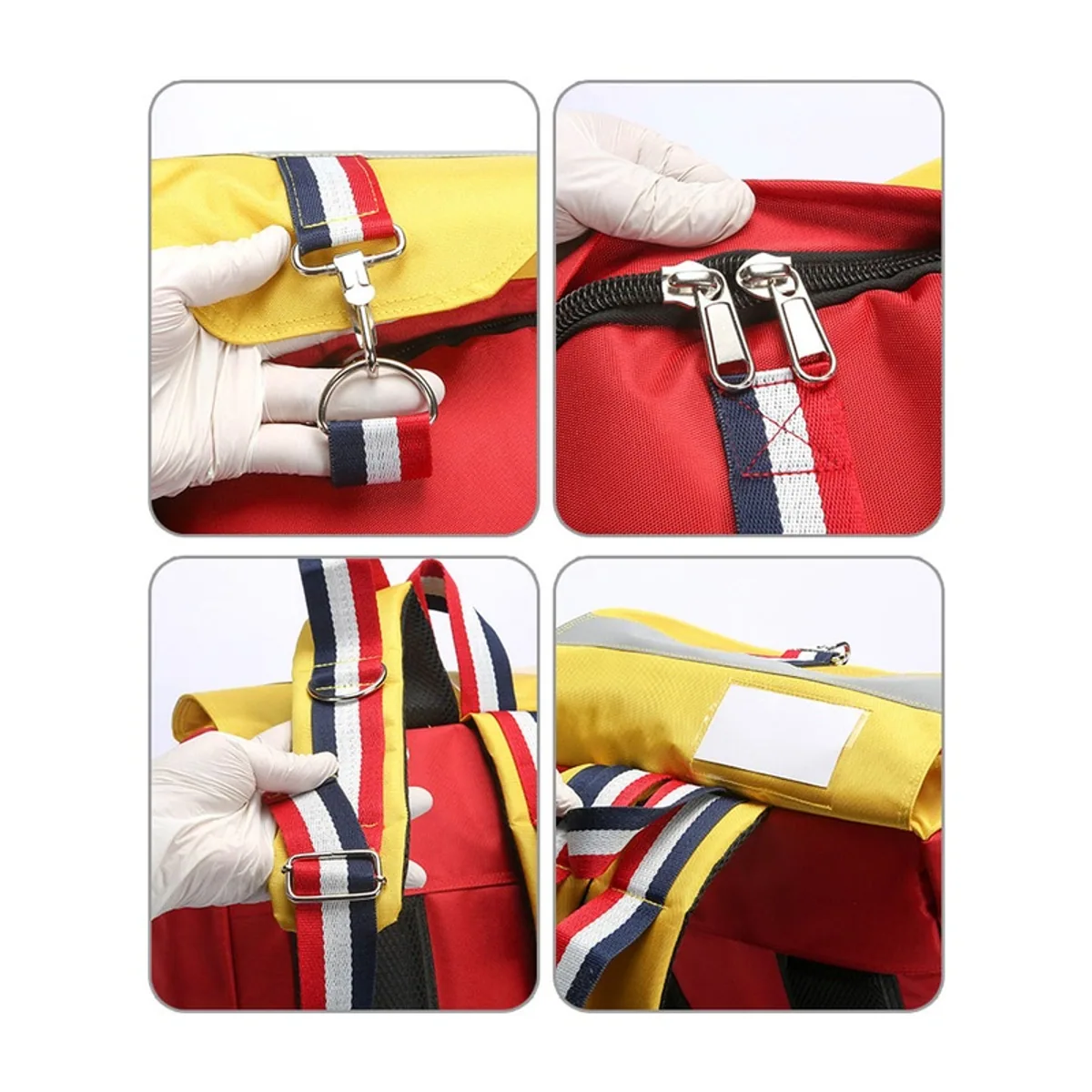 Red medical emergency backpacks detail view 7 - SKU 09924