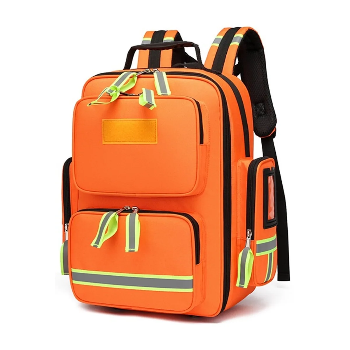 Orange/Navy Blue/Red medical emergency backpacks detail view 2 - SKU 09926
