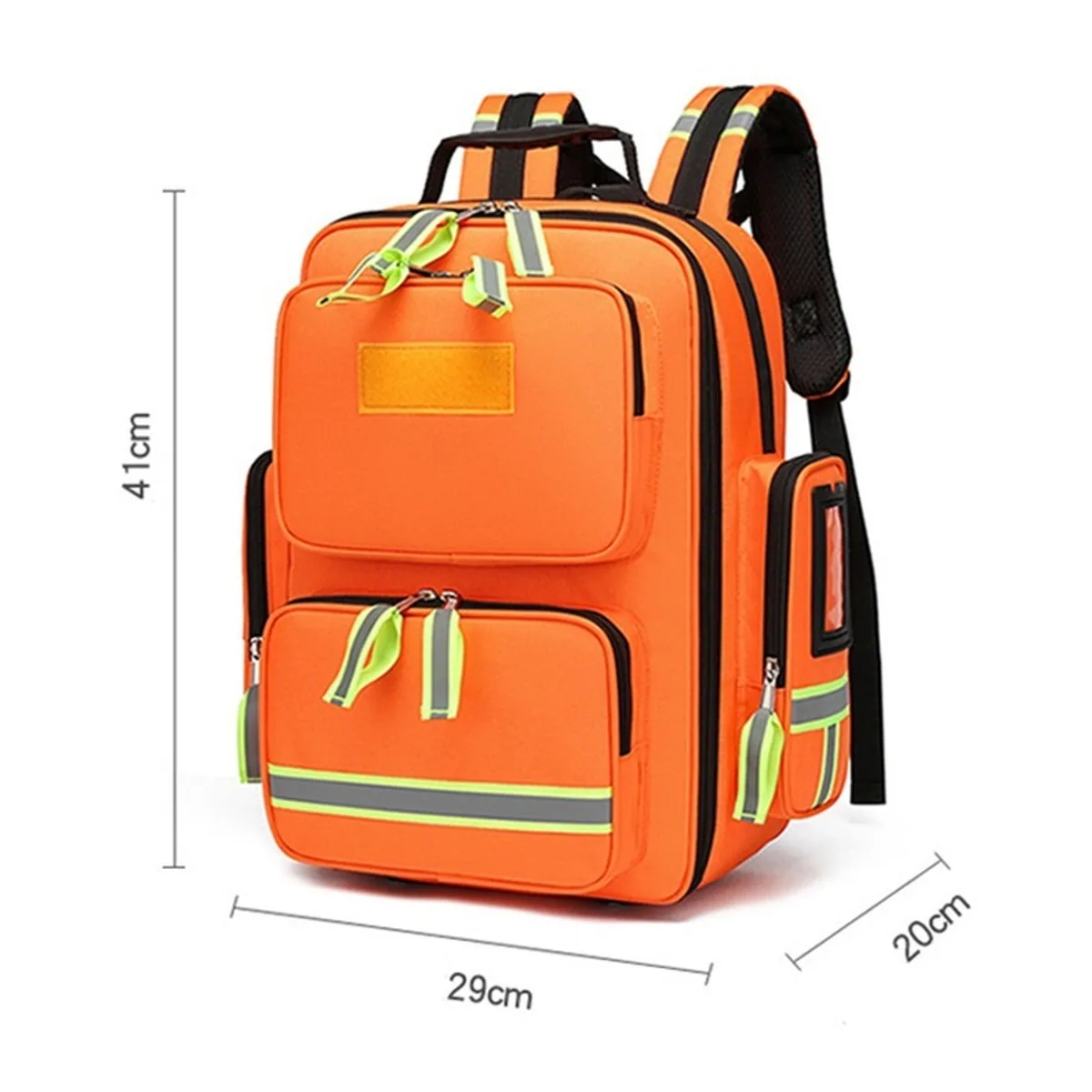 Orange/Navy Blue/Red medical emergency backpacks detail view 5 - SKU 09926