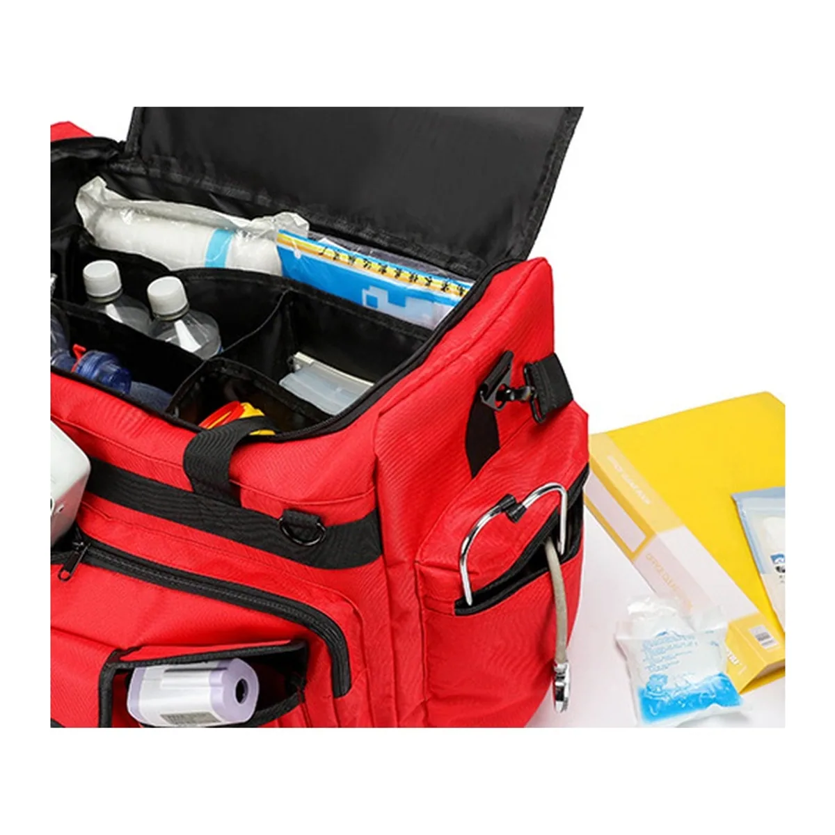 Red rescue duffel bags detail view 7 - SKU 09927