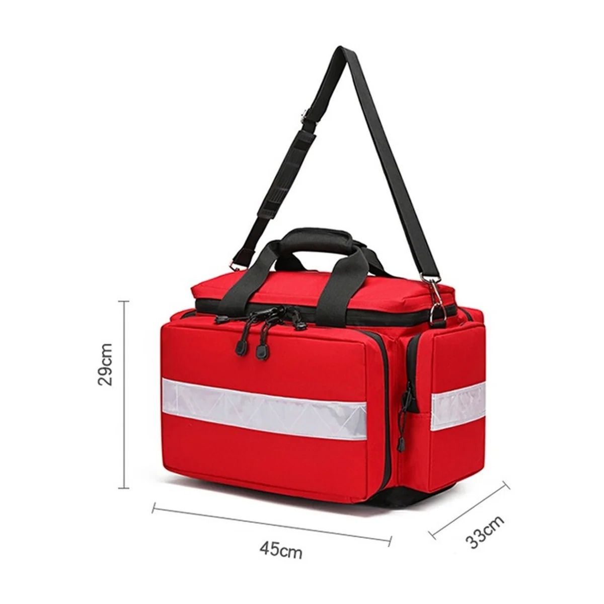 Red/Navy Blue rescue duffel bags detail view 3 - SKU 09930