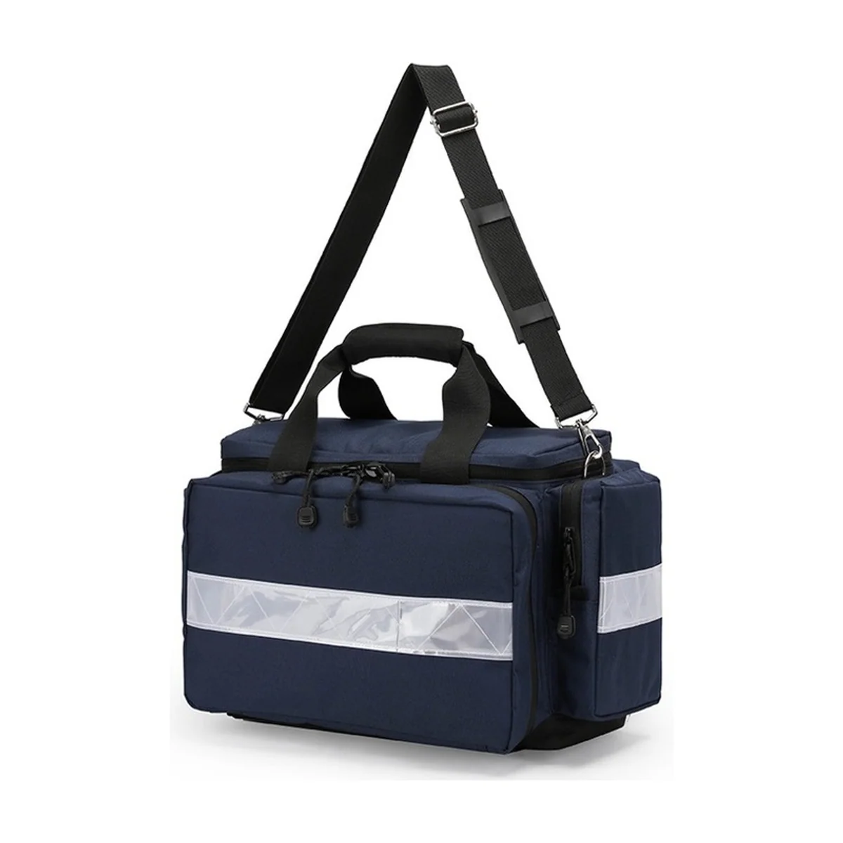 Red/Navy Blue rescue duffel bags detail view 6 - SKU 09930