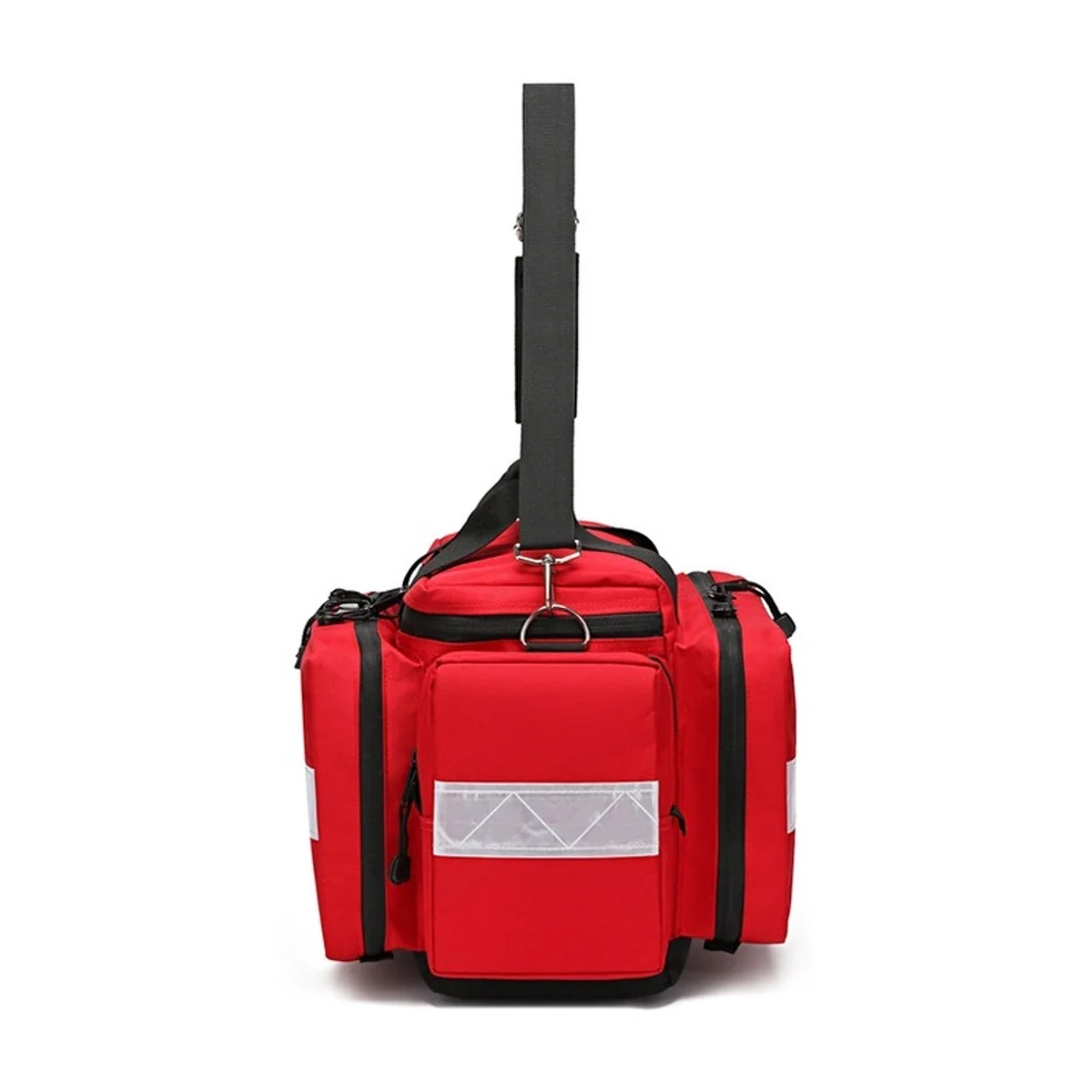 Red/Navy Blue rescue duffel bags detail view 7 - SKU 09930