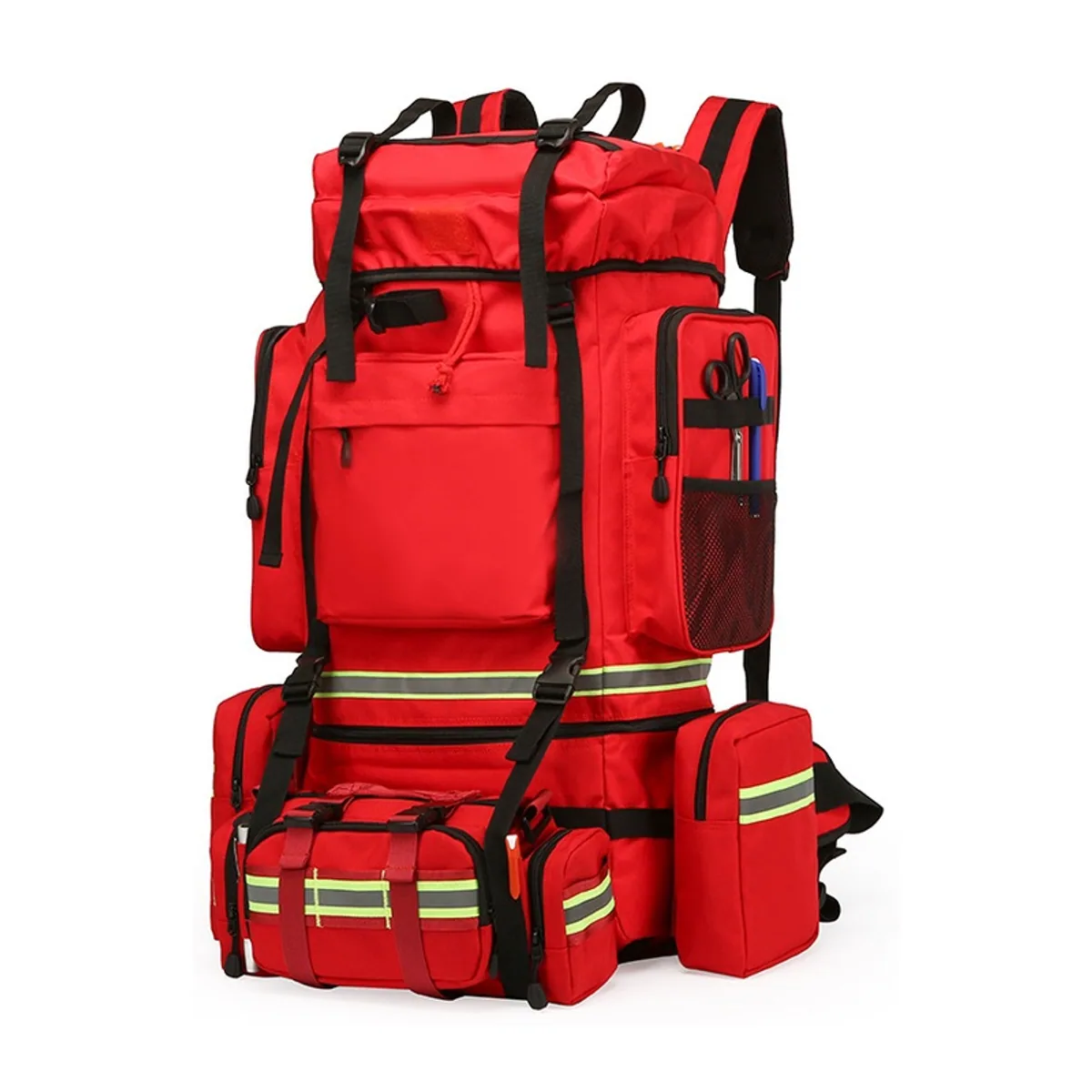 Red/Black/Blue outdoor rescue backpacks detail view 1 - SKU 09931