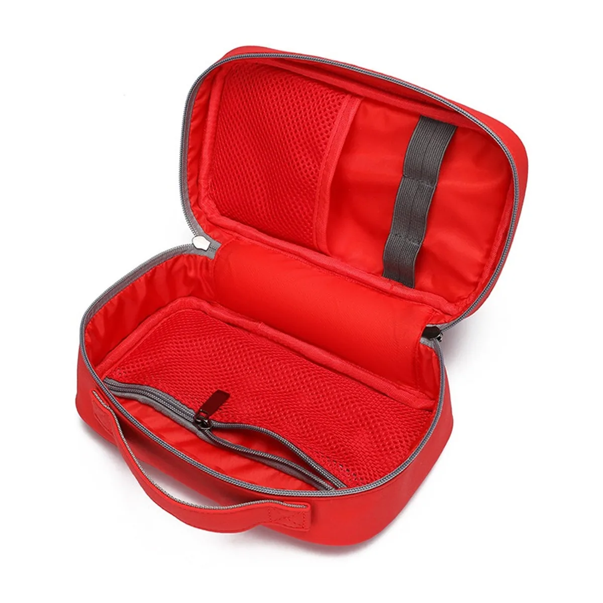 Red/Navy Blue/Orange/Beige emergency waist bags detail view 2 - SKU 09932