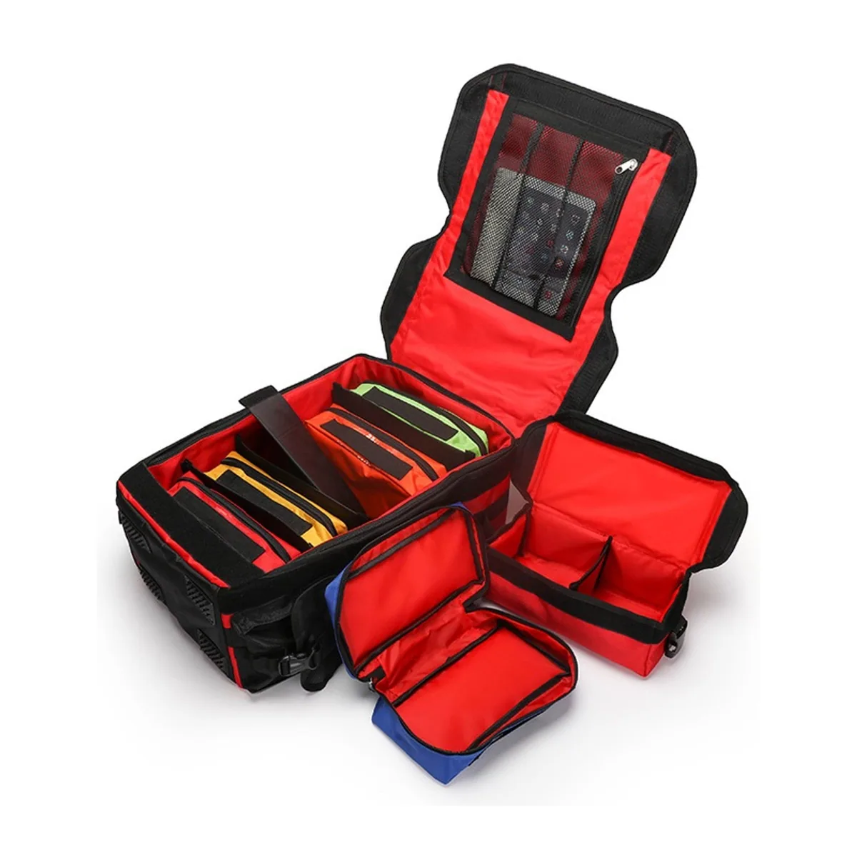 Red medical emergency backpacks detail view 1 - SKU 09933