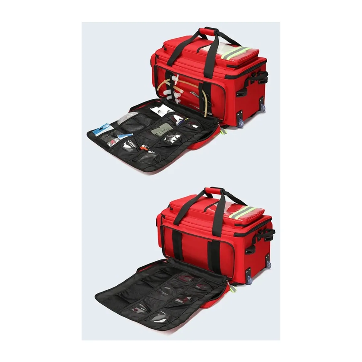 Red/Navy Blue waterproof pvc rescue bags detail view 6 - SKU 09935