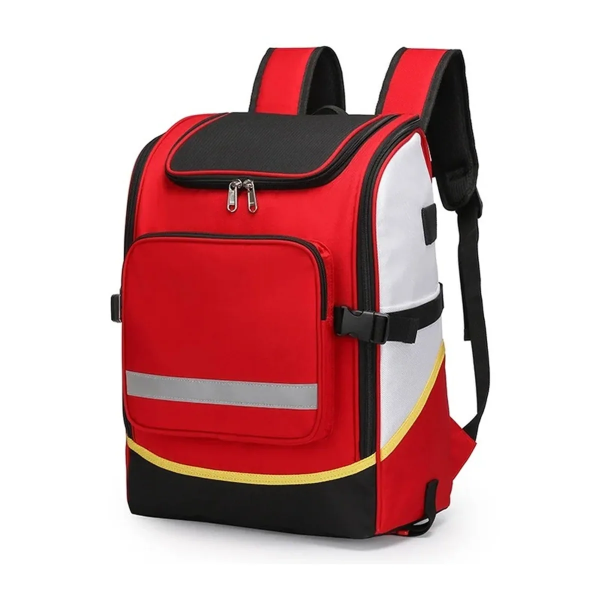 Red/Royal Blue/Military Green/Black medical emergency backpacks detail view 4 - SKU 09936