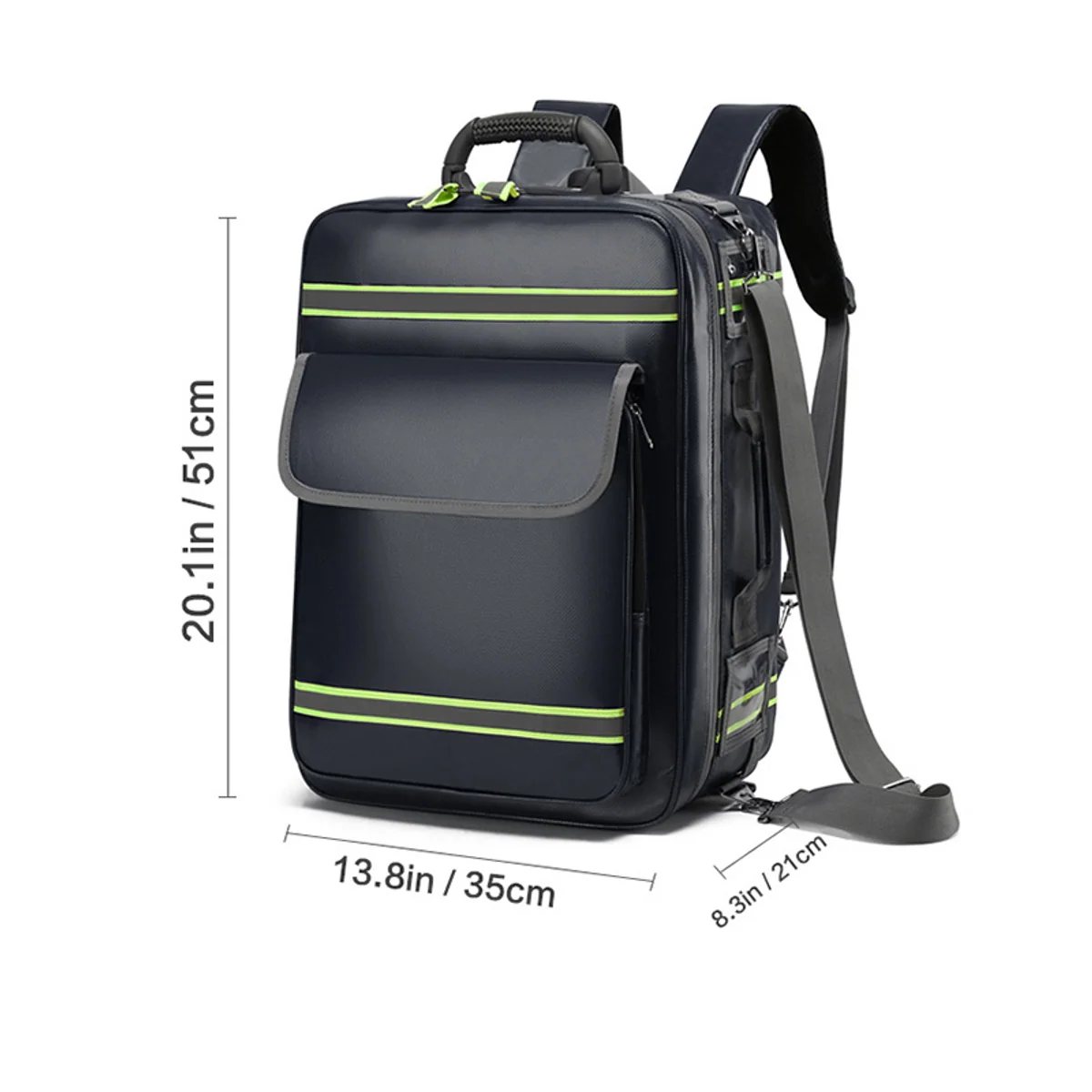 Red/Navy/Green/Blue medical emergency backpacks detail view 1 - SKU 09938