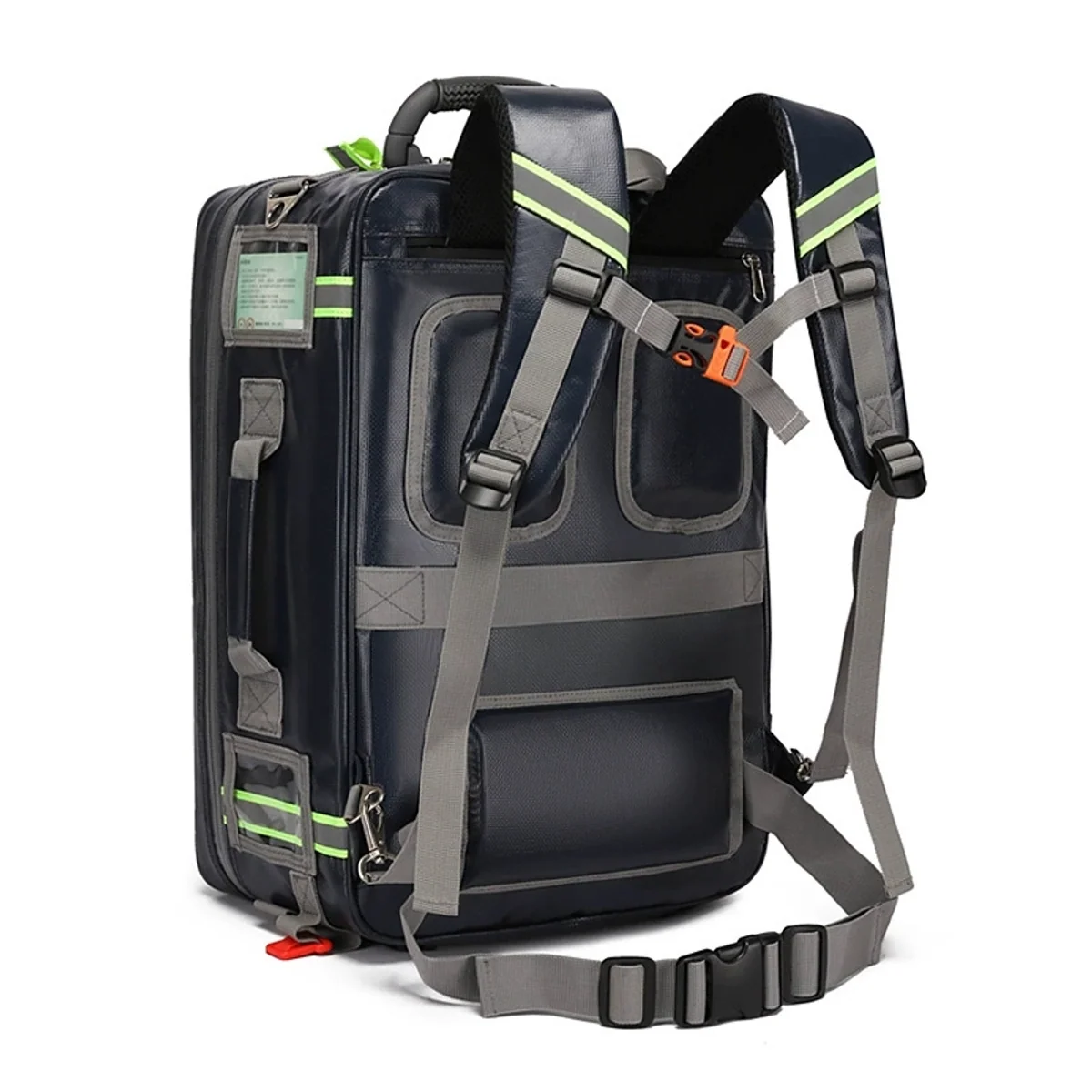 Red/Navy/Green/Blue medical emergency backpacks detail view 2 - SKU 09938