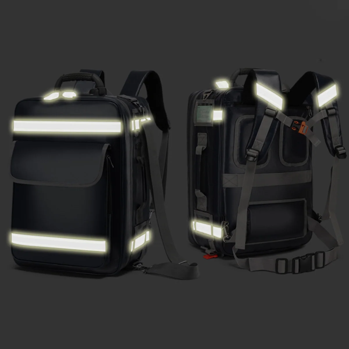 Red/Navy/Green/Blue medical emergency backpacks detail view 5 - SKU 09938