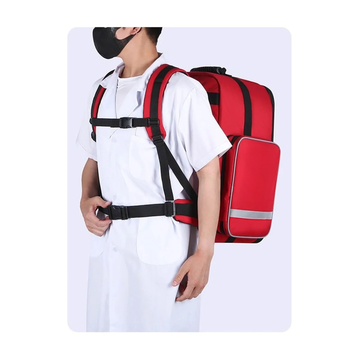 Red rescue duffel bags detail view 2 - SKU 09940