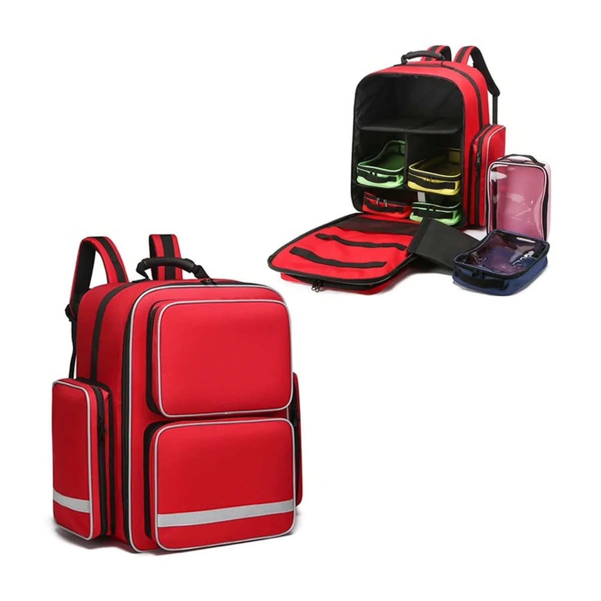 Red rescue duffel bags detail view 3 - SKU 09940