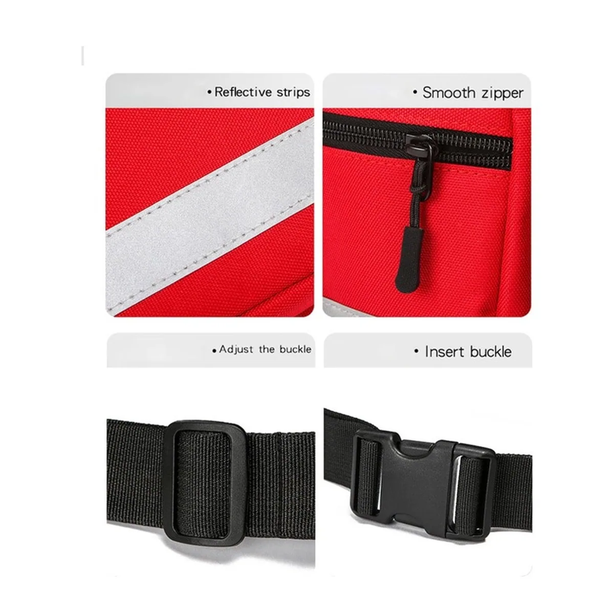 Red emergency waist bags detail view 1 - SKU 09941