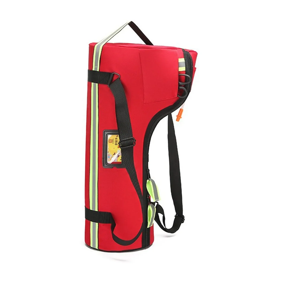 Red/Navy Blue/Military Green medical emergency backpacks detail view 1 - SKU 09945P