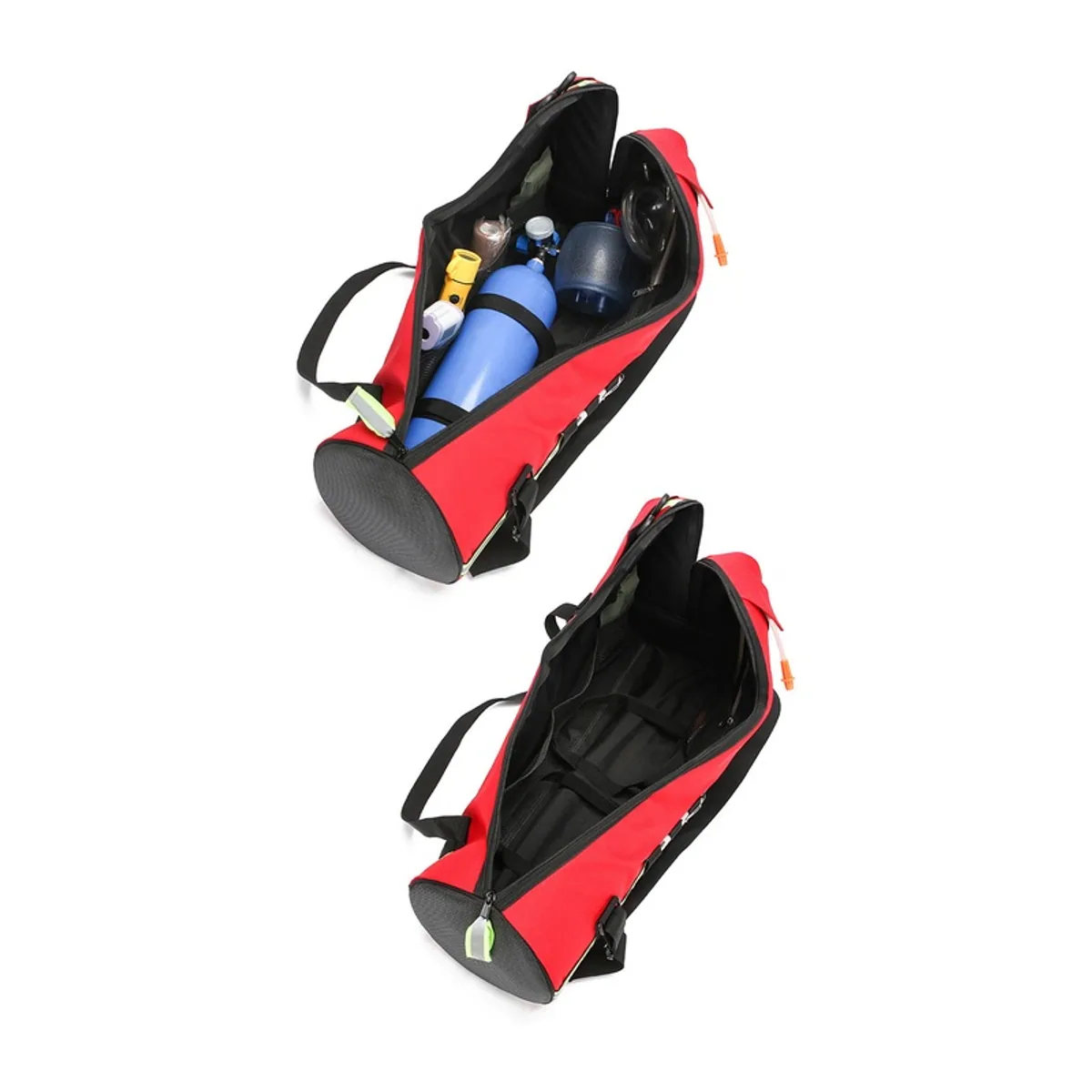 Red/Navy Blue/Military Green medical emergency backpacks detail view 5 - SKU 09945P