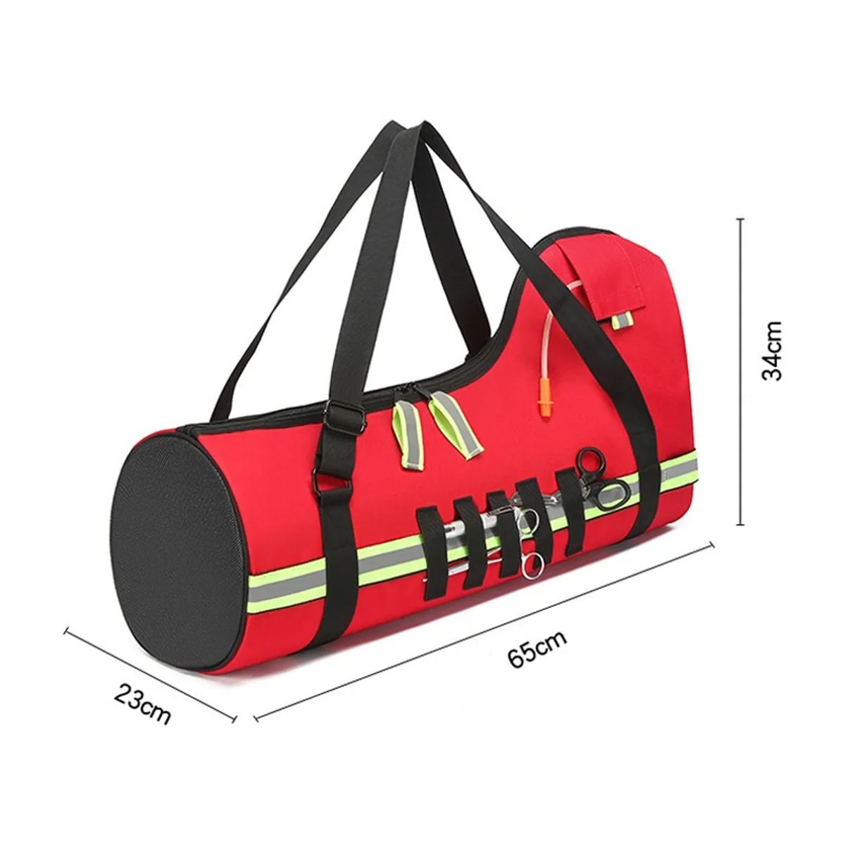 Red/Military Green/Navy Blue medical emergency backpacks detail view 2 - SKU 099450