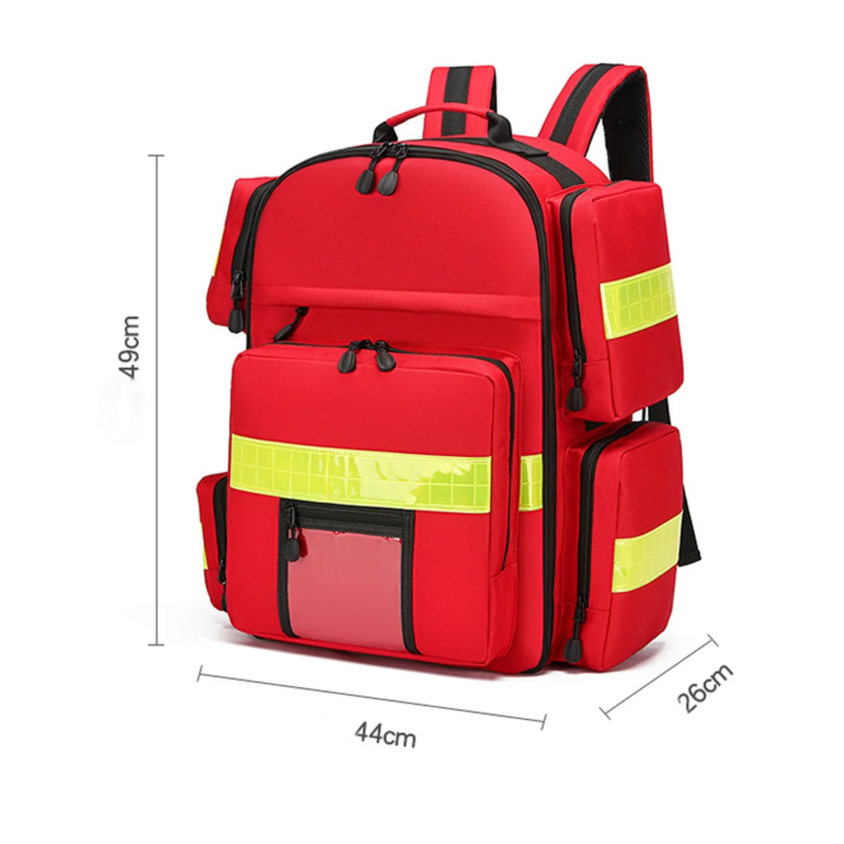 Red medical emergency backpacks detail view 6 - SKU 09950