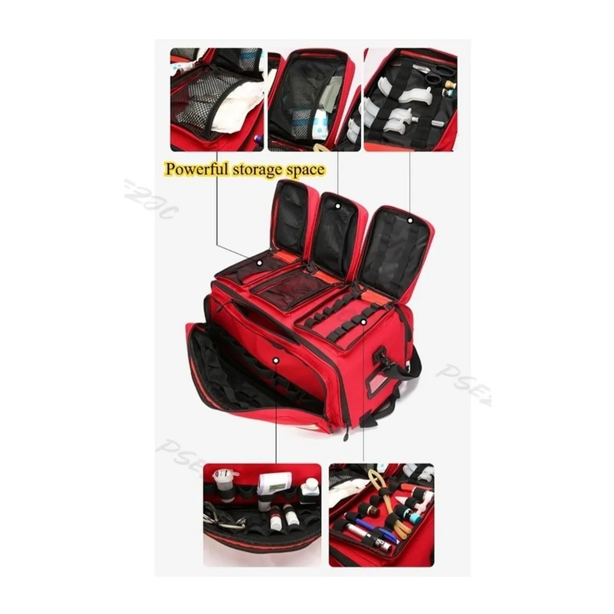 Red/Black rescue duffel bags detail view 2 - SKU 09951