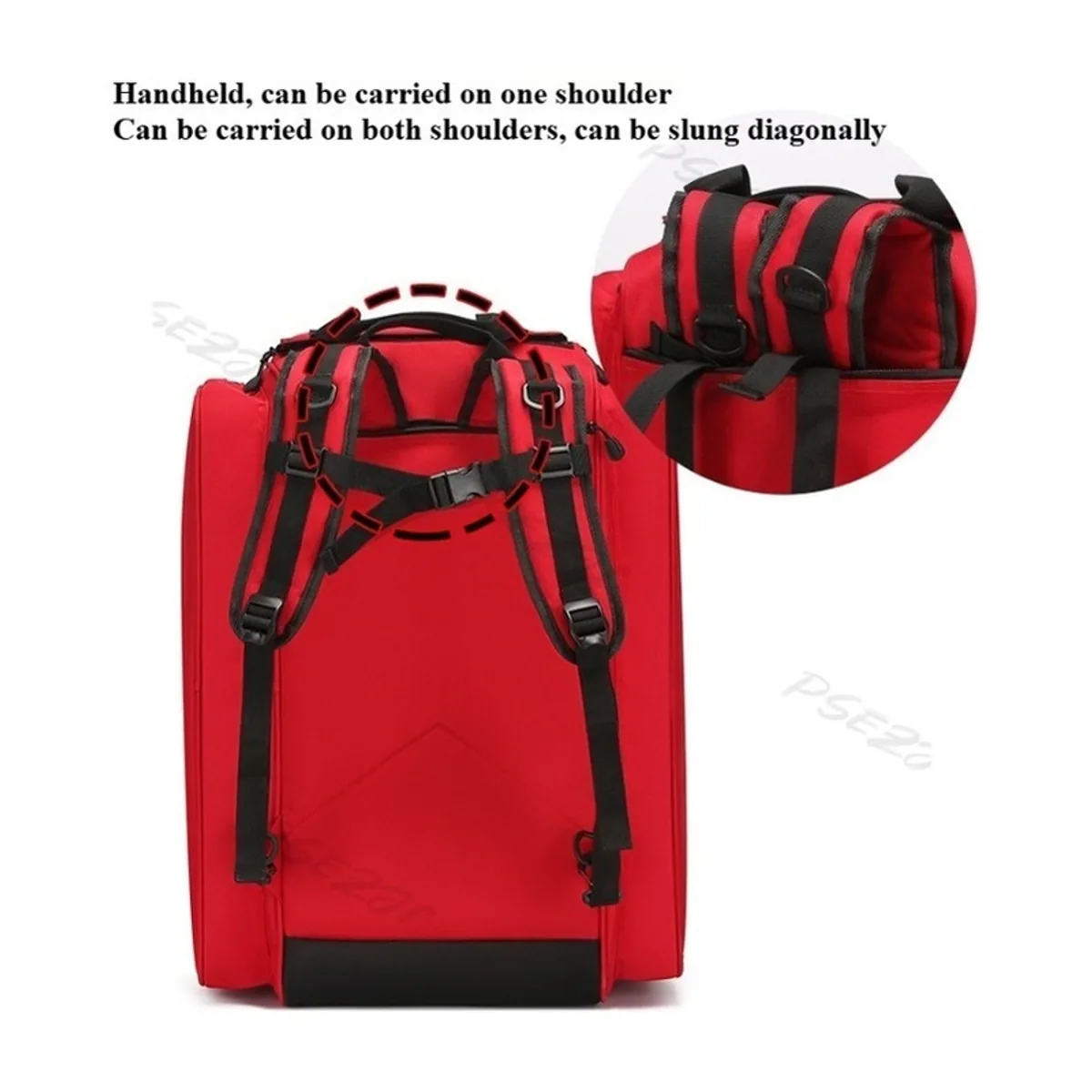 Red/Black rescue duffel bags detail view 4 - SKU 09951
