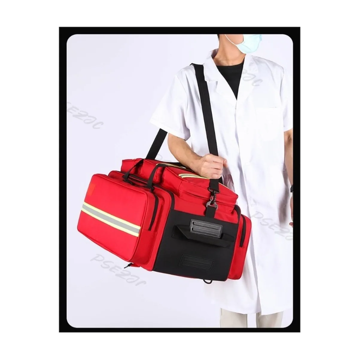 Red/Black rescue duffel bags detail view 7 - SKU 09951