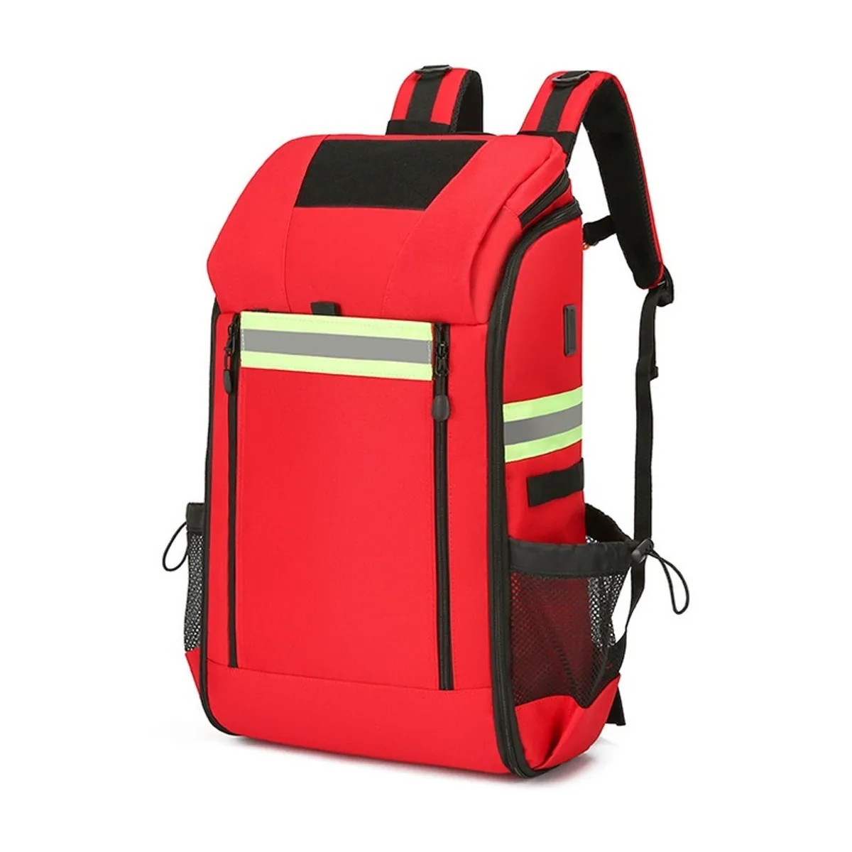 Red/Black medical emergency backpacks detail view 7 - SKU 09953
