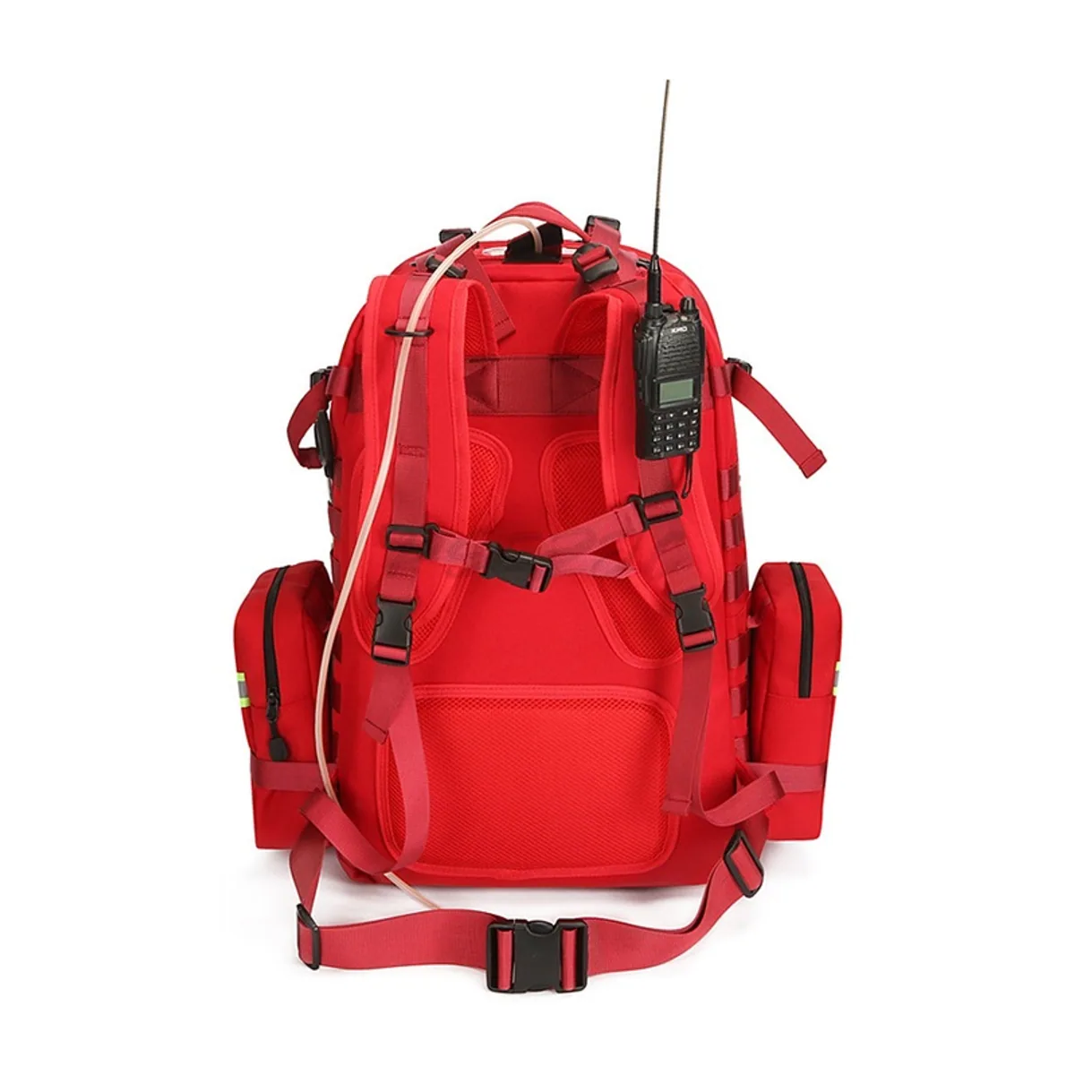 Red/Navy Blue medical emergency backpacks detail view 2 - SKU 09954