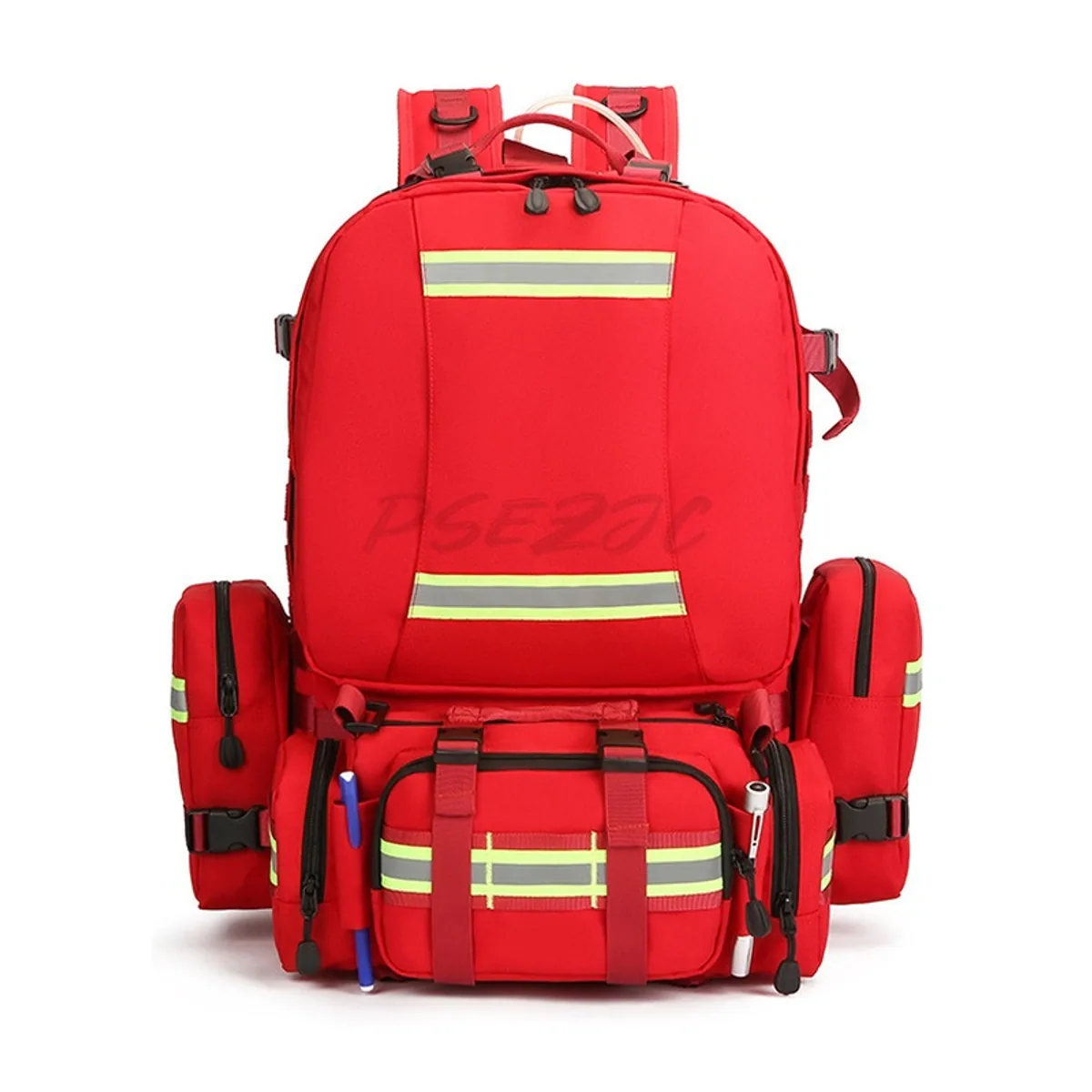 Red/Navy Blue medical emergency backpacks detail view 4 - SKU 09954