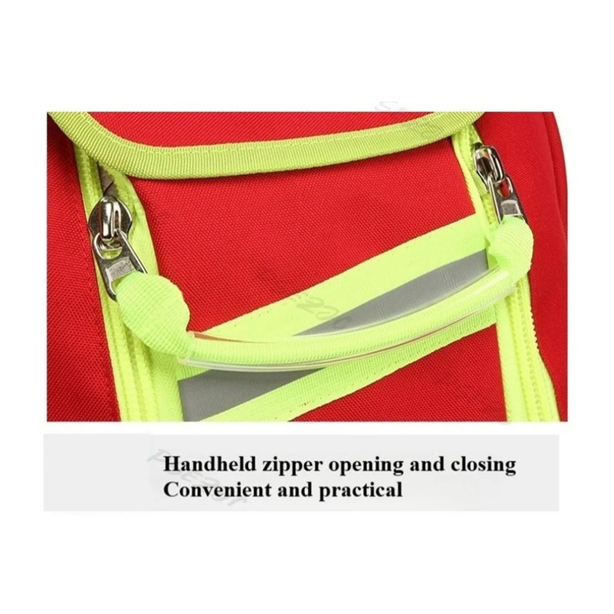 Red/Royal Blue medical emergency backpacks detail view 3 - SKU 09956