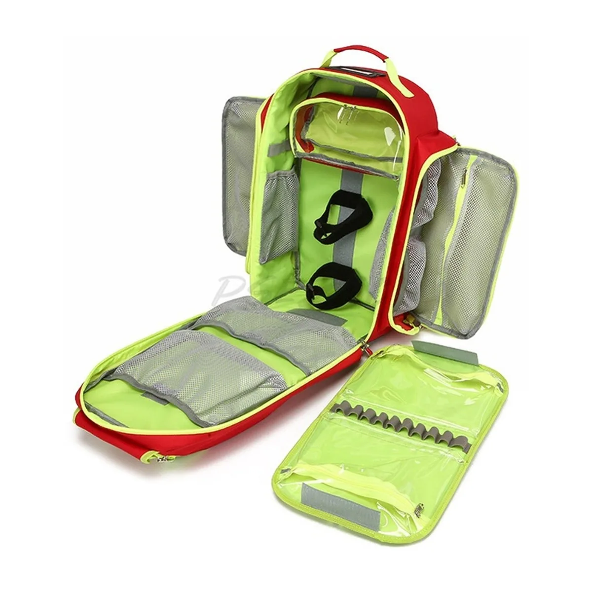 Red/Royal Blue medical emergency backpacks detail view 7 - SKU 09956