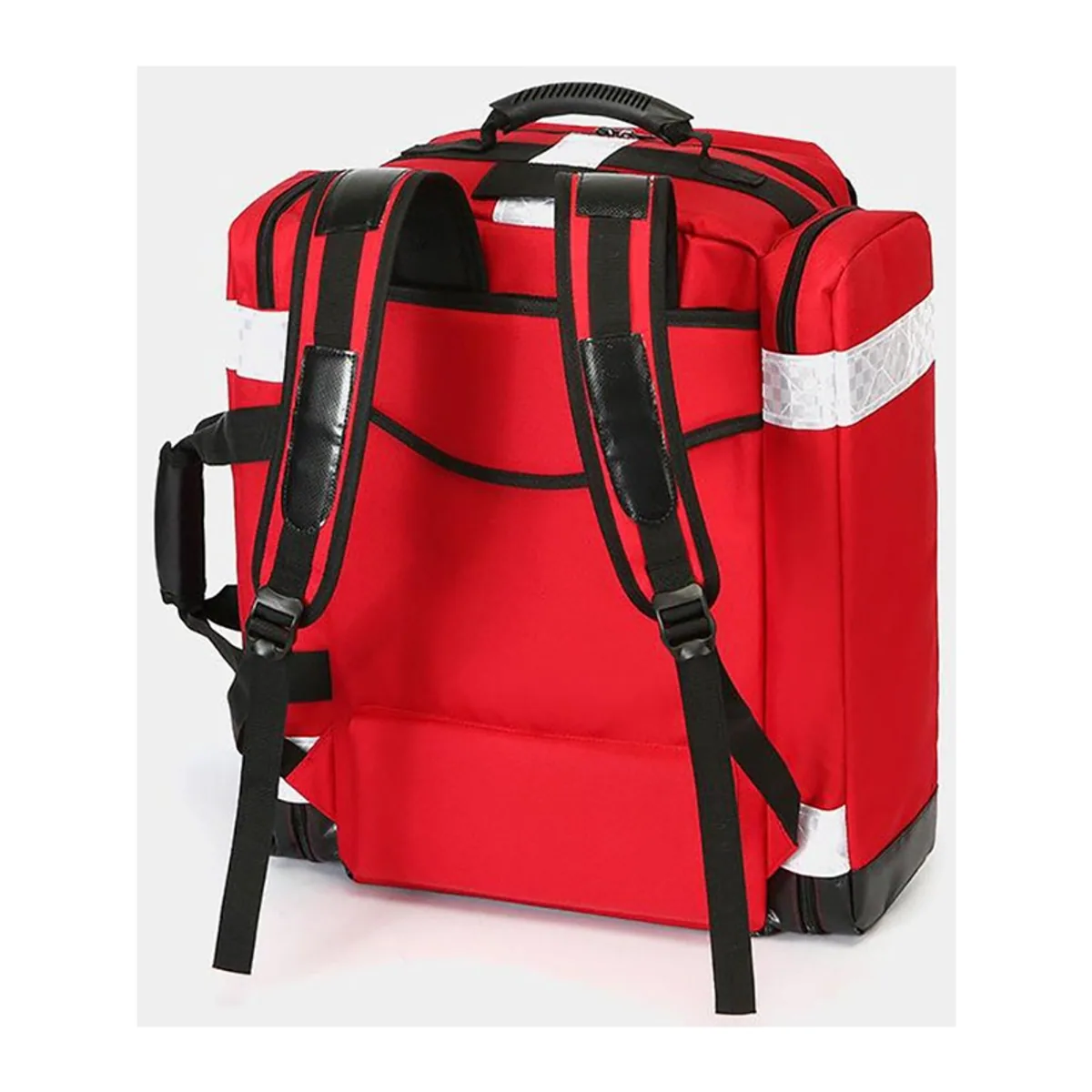 Red medical emergency backpacks detail view 2 - SKU 09957
