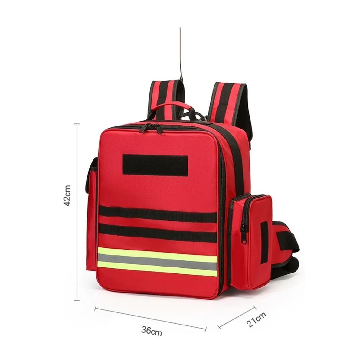 Red medical emergency backpacks detail view 1 - SKU 09958