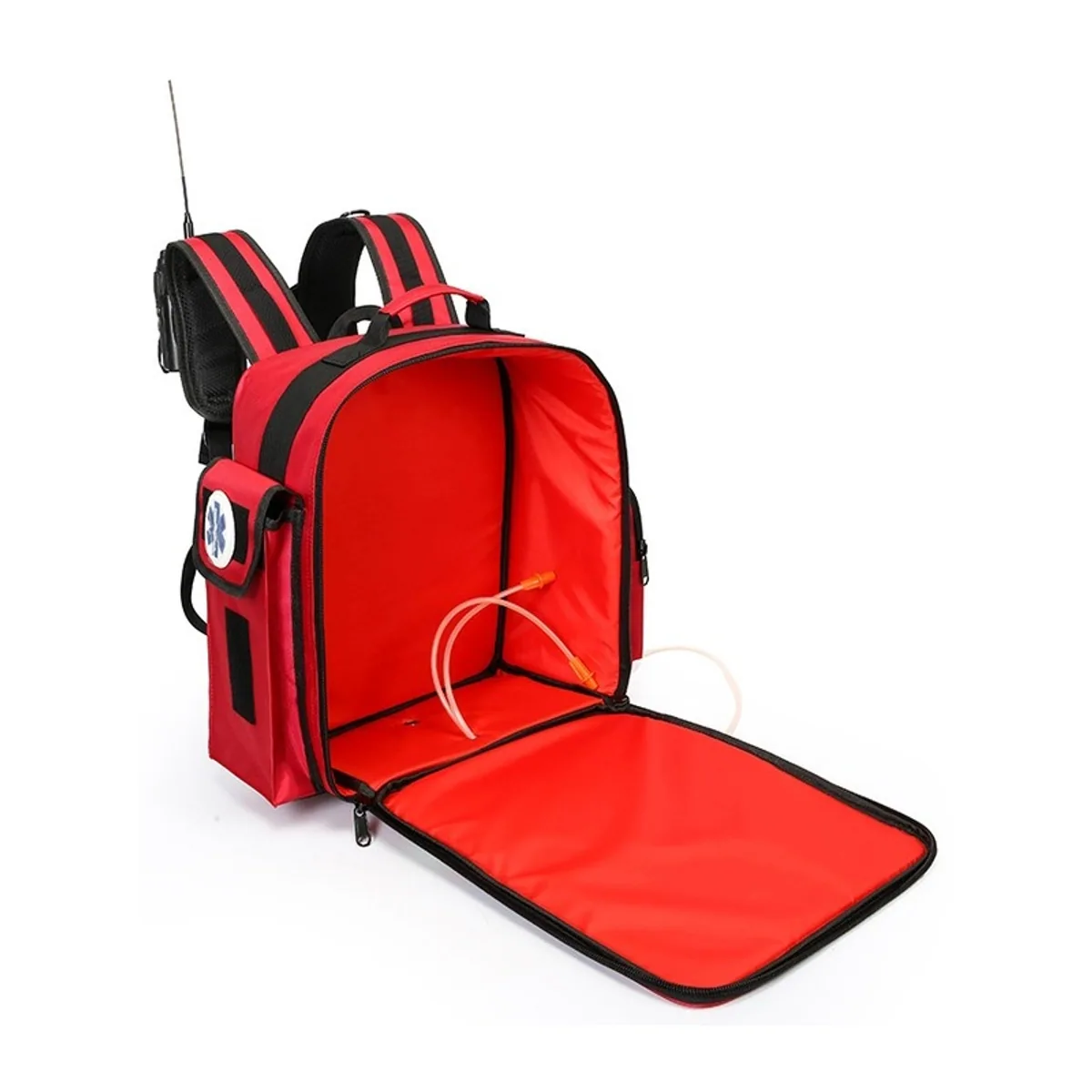 Red medical emergency backpacks detail view 5 - SKU 09958