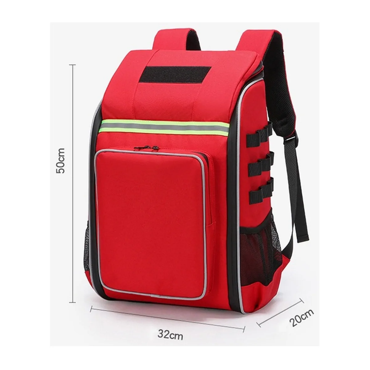 Red/Staircase/Universal medical emergency backpacks detail view 2 - SKU 09959