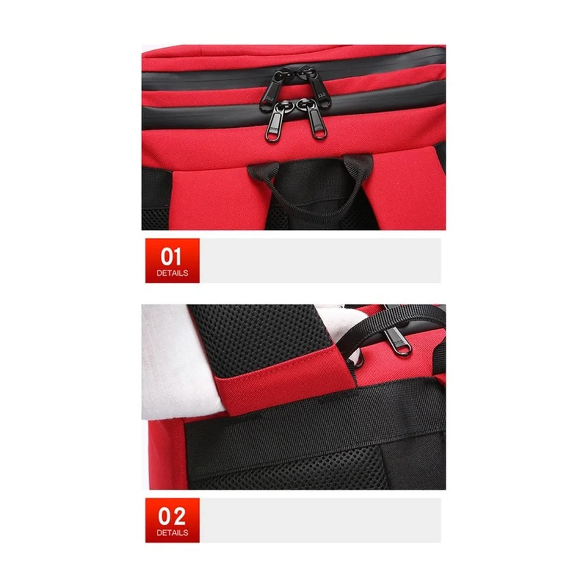 Red/Staircase/Universal medical emergency backpacks detail view 7 - SKU 09959