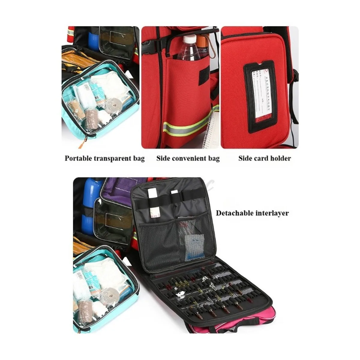 Red rescue duffel bags detail view 1 - SKU 09961