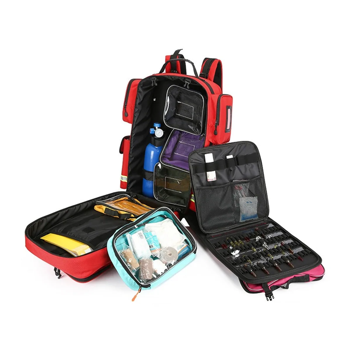 Red rescue duffel bags detail view 2 - SKU 09961