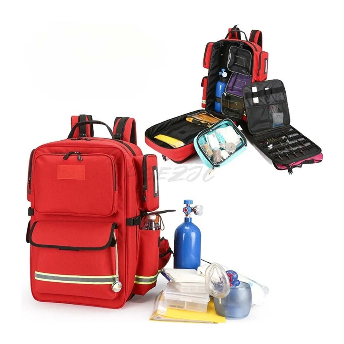 Red rescue duffel bags detail view 4 - SKU 09961