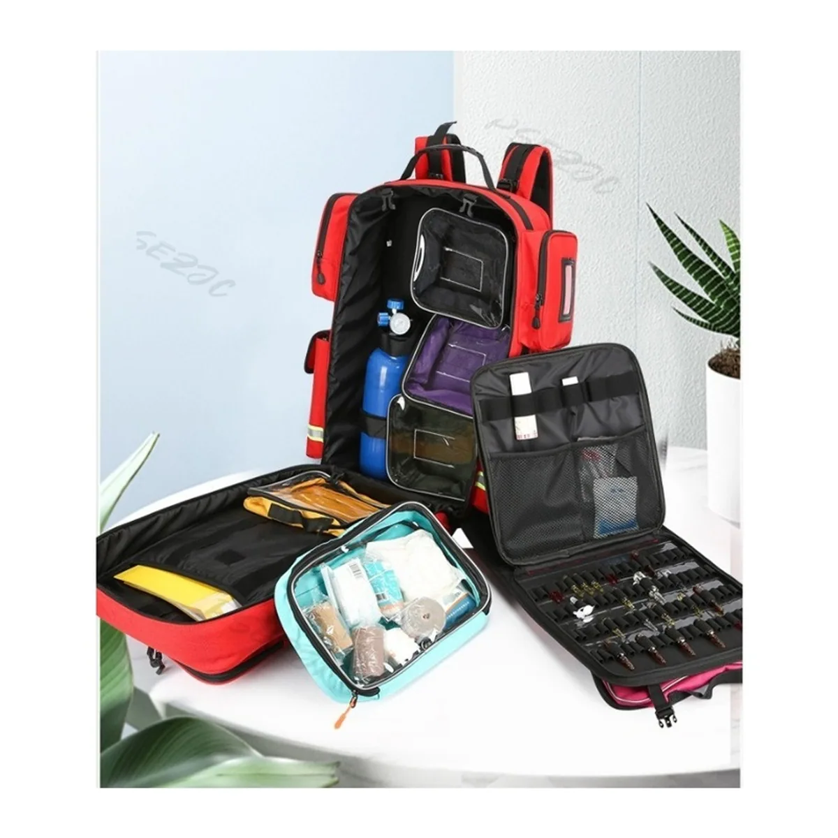 Red rescue duffel bags detail view 5 - SKU 09961