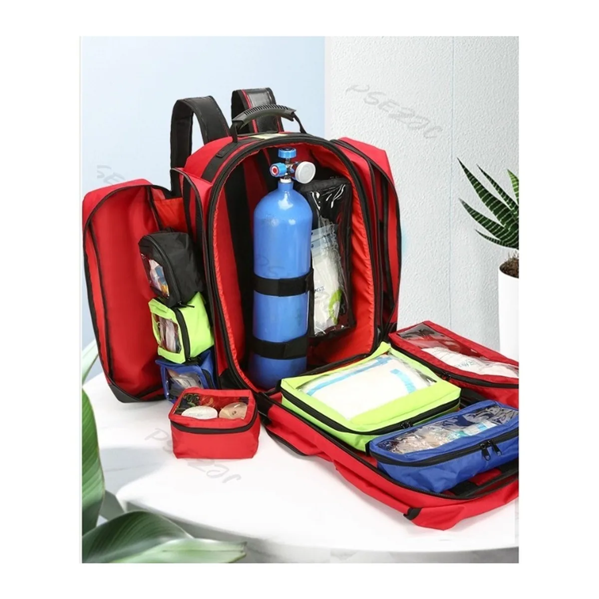 Red rescue duffel bags detail view 5 - SKU 09965