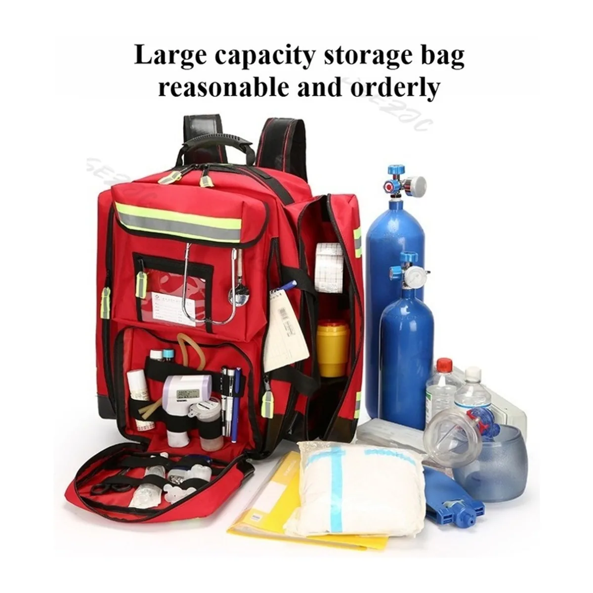 Red rescue duffel bags detail view 6 - SKU 09965