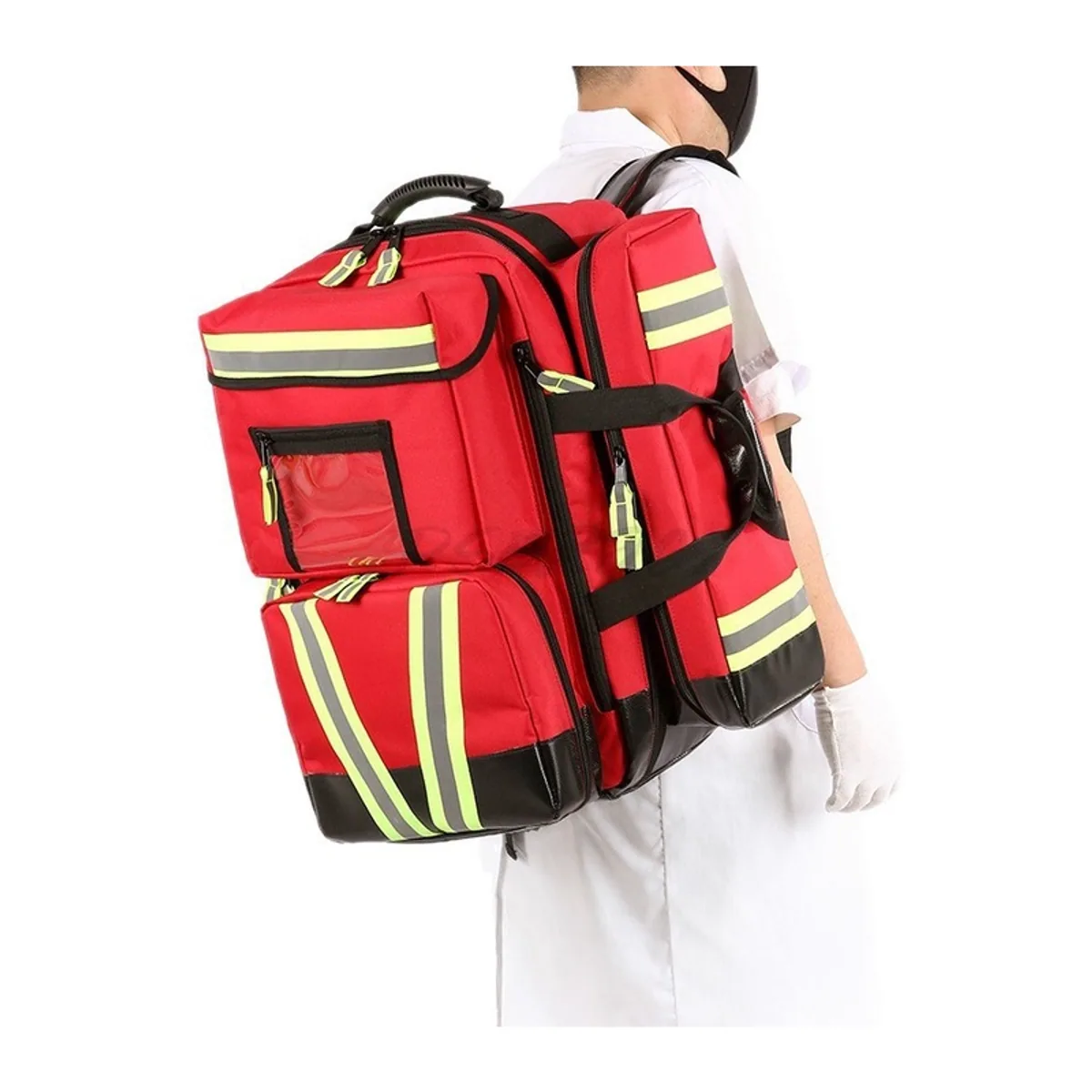 Red rescue duffel bags detail view 7 - SKU 09965