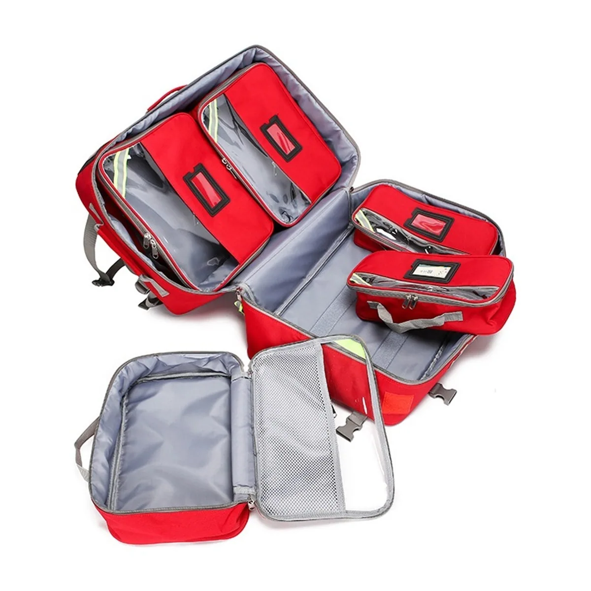 Red/Blue rescue duffel bags detail view 2 - SKU 09966