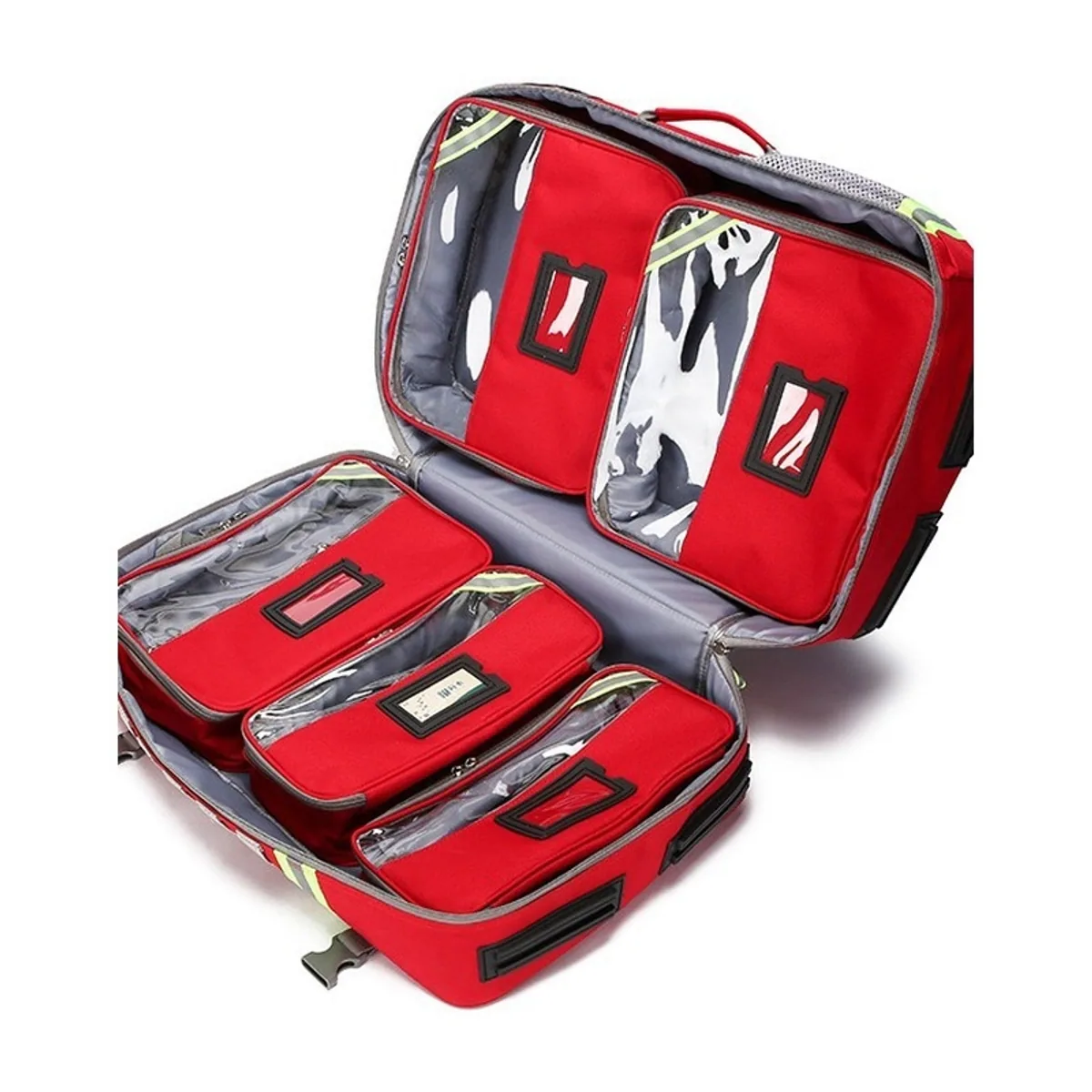 Red/Blue rescue duffel bags detail view 7 - SKU 09966