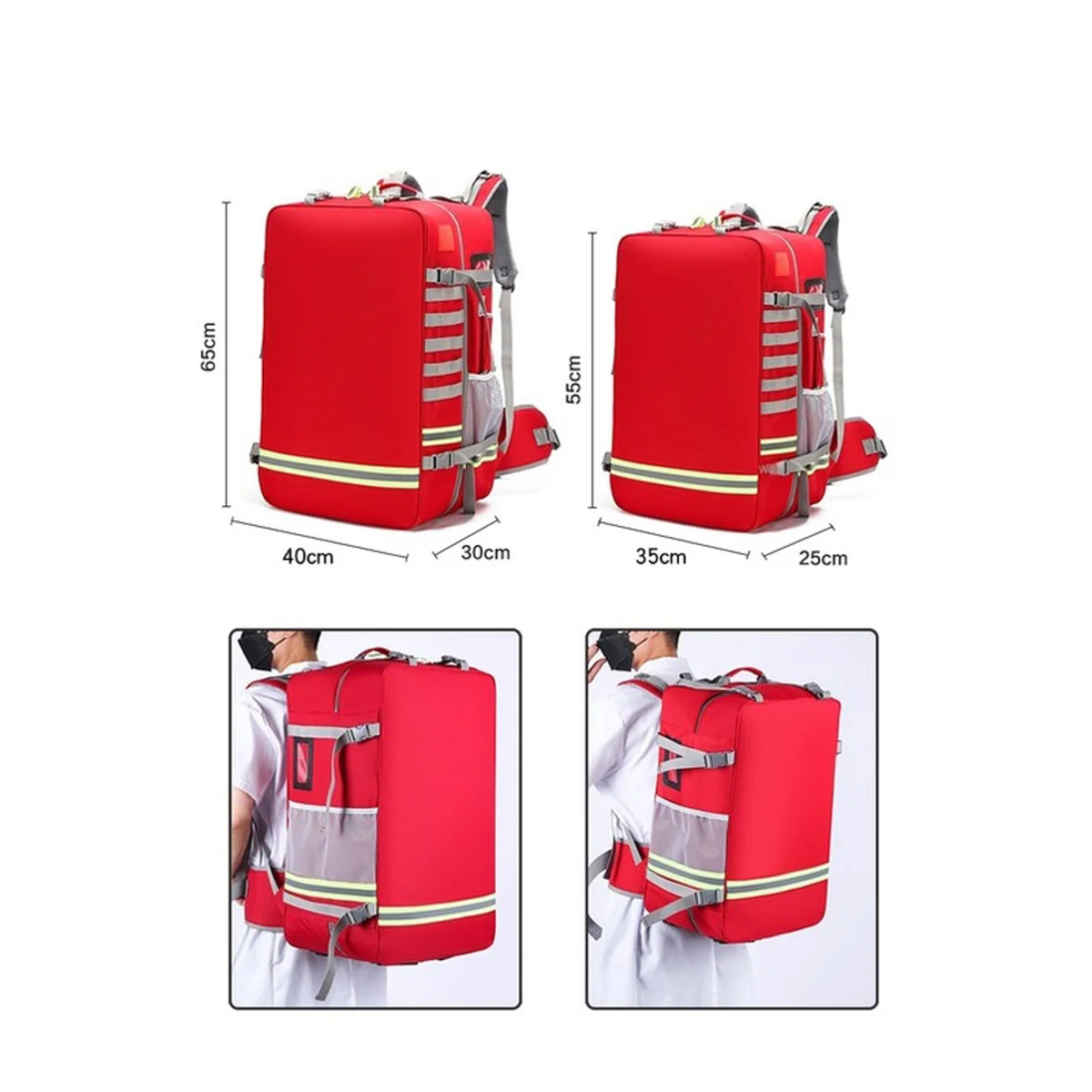 Red/Blue rescue duffel bags detail view 1 - SKU 09966